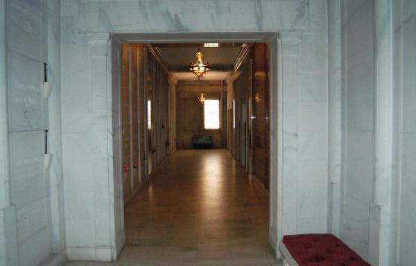 Acacia Park Cemetery and Mausoleum:Side Corridor