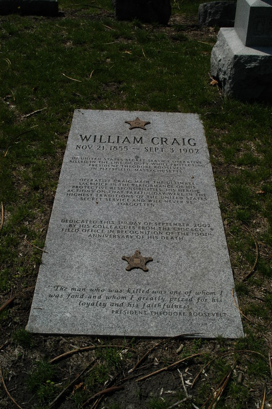 Oak Woods Cemetery: William Craig, US Secret Service