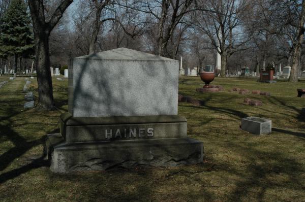 Rosehill Cemetery and Mausoleum: Mayor John Haines