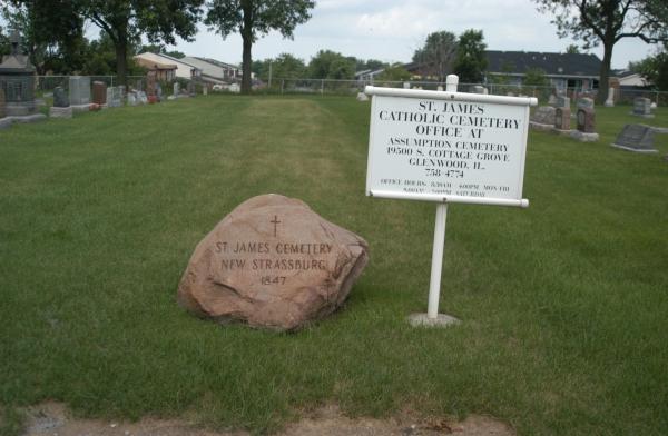 St James Cemetery, Sauk Village:sign