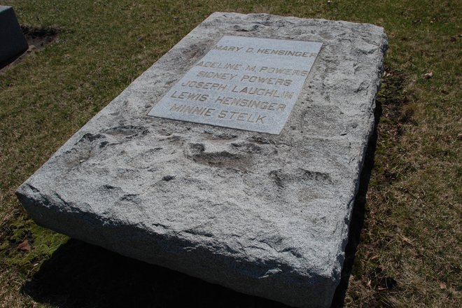 Mound Grove Cemetery: floating ledger