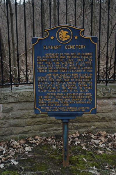 Elkhart Cemetery:Historic Marker
