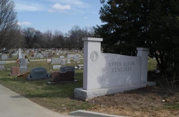 Upper Alton Cemetery:New granite sign