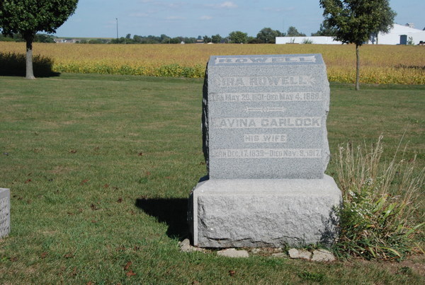 Graveyards of Carlock: Ira Rowell, Avina Carlock