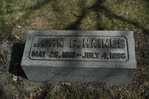 Rosehill Cemetery and Mausoleum: Mayor John Haines